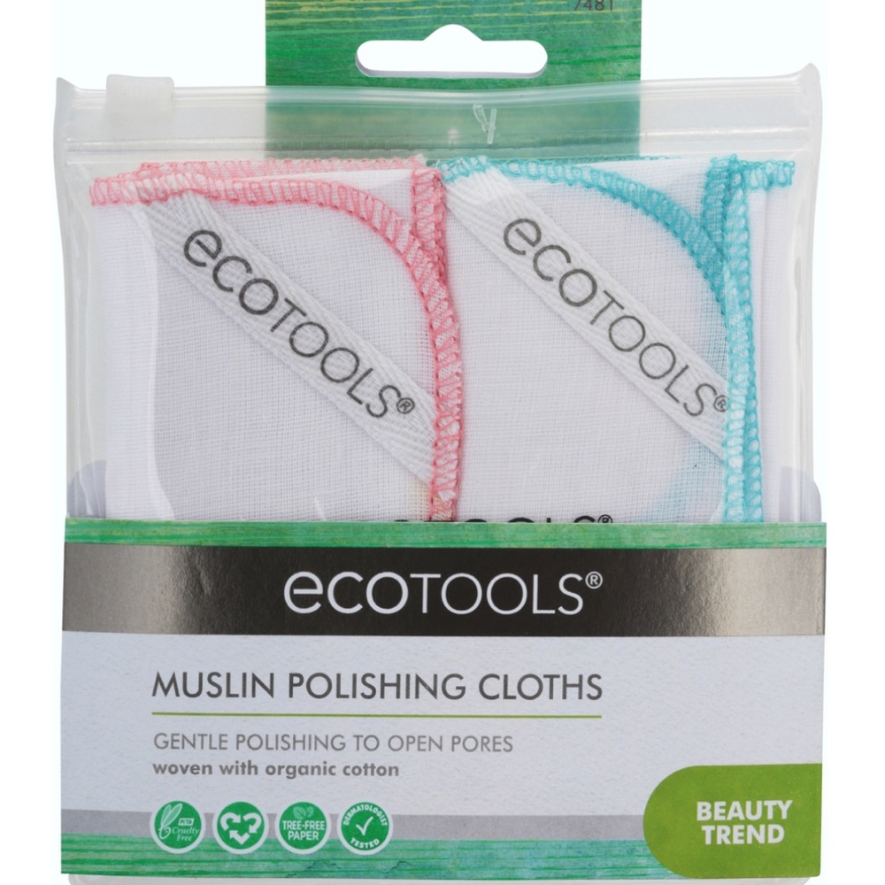 EcoTools Muslin Polishing Cloths & Pouch